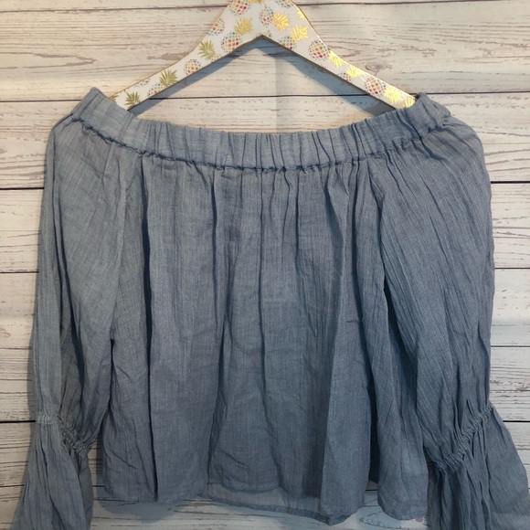 NWT Club Monaco Plumina Chemise Blue Blouse top - Picture 4 of 5